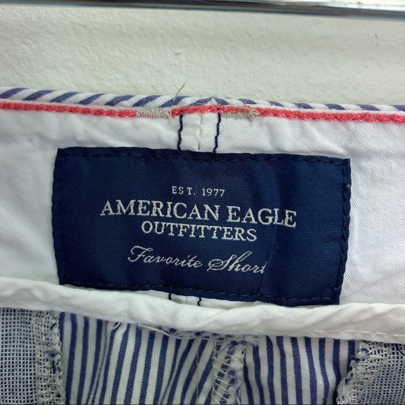 AMERICAN EAGLE STRIPED COTTON SHORTS 8 - Picture 3 of 4